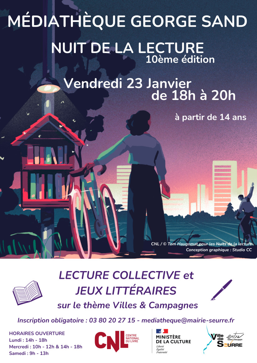 Nuit de la lecture à Seurre le vendredi 23 janvier 2026