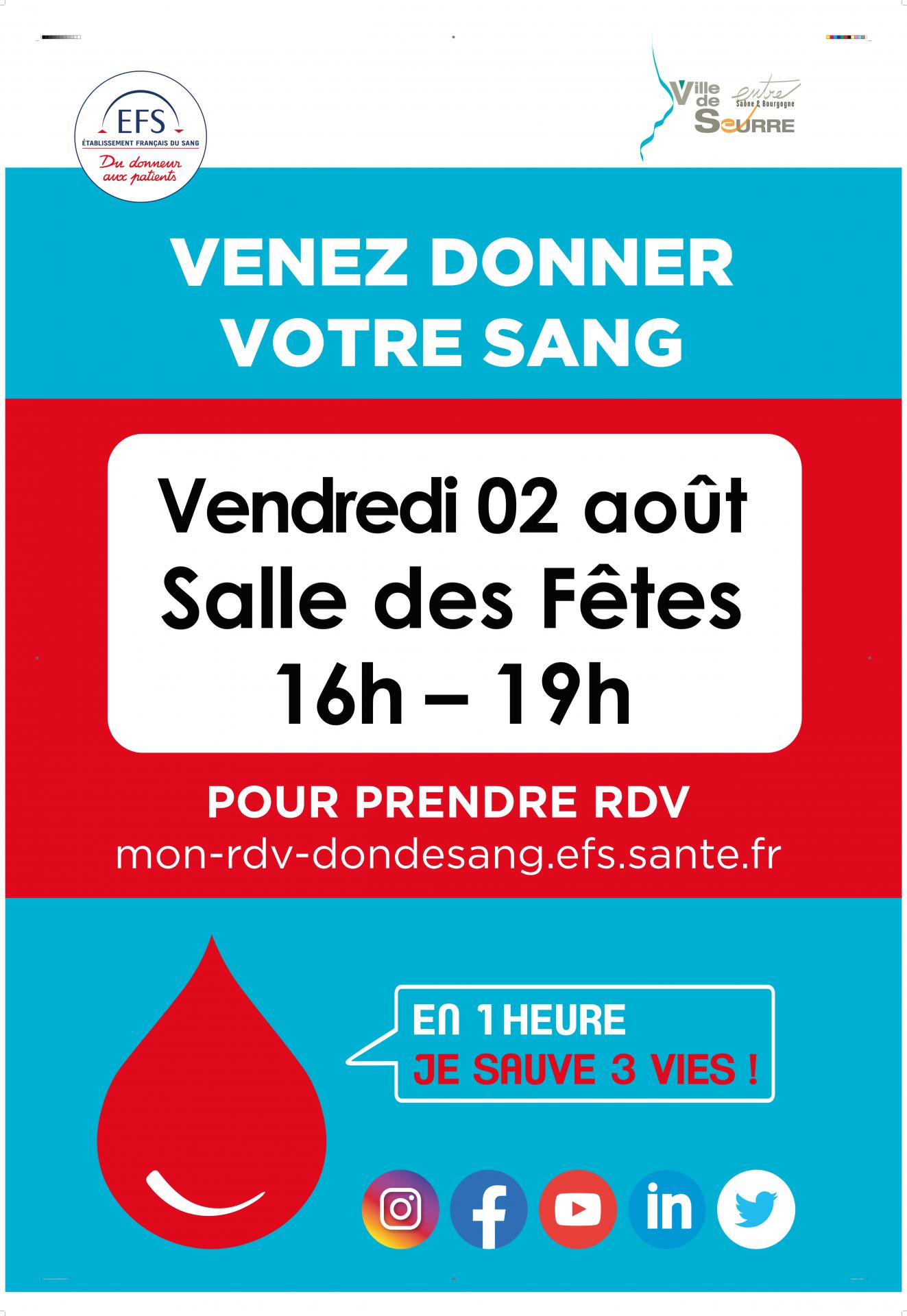 Affiche du don sang