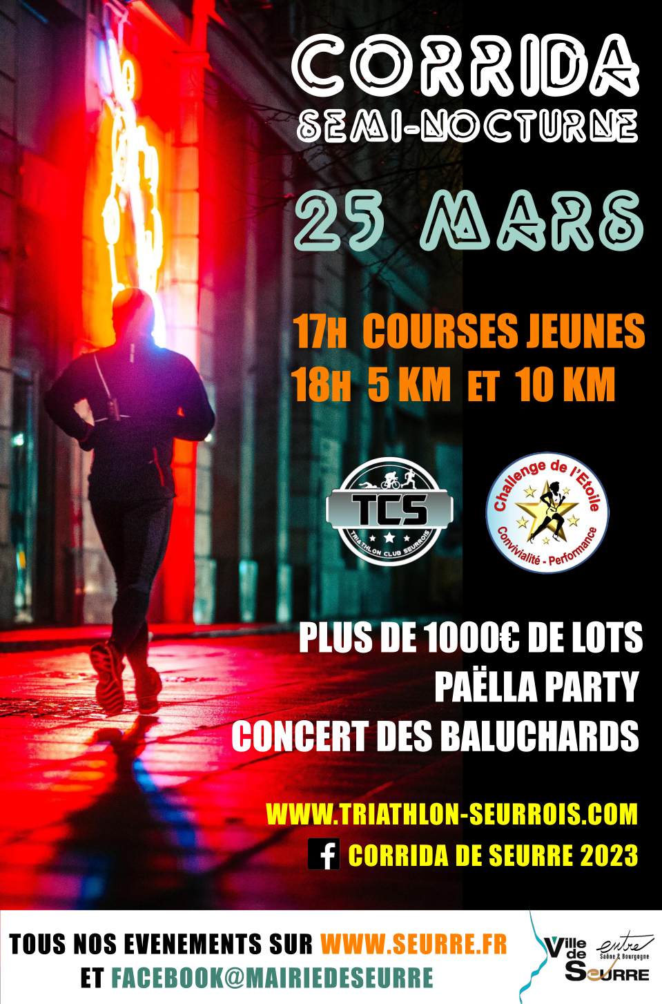 Affiche Corrida semi-nocturne 2023