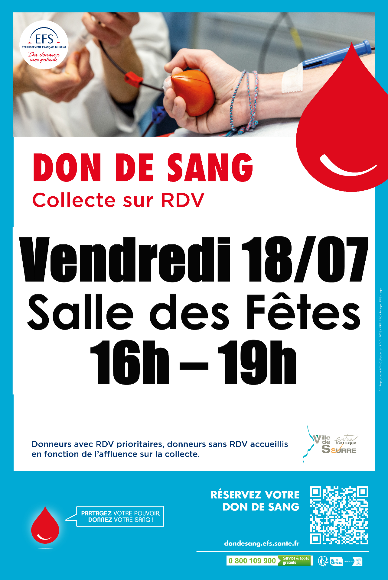 Don du sang à Seurre vendredi 18 juillet