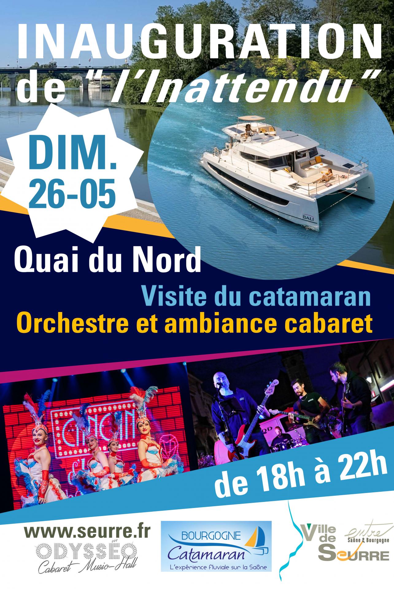 Inauguration du catamaran l'Inattendu dimanche 26 mai à Seurre