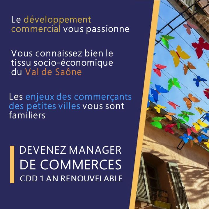 Communauté de communes Rives de Saône - offre d'emploi de manager de commerce
