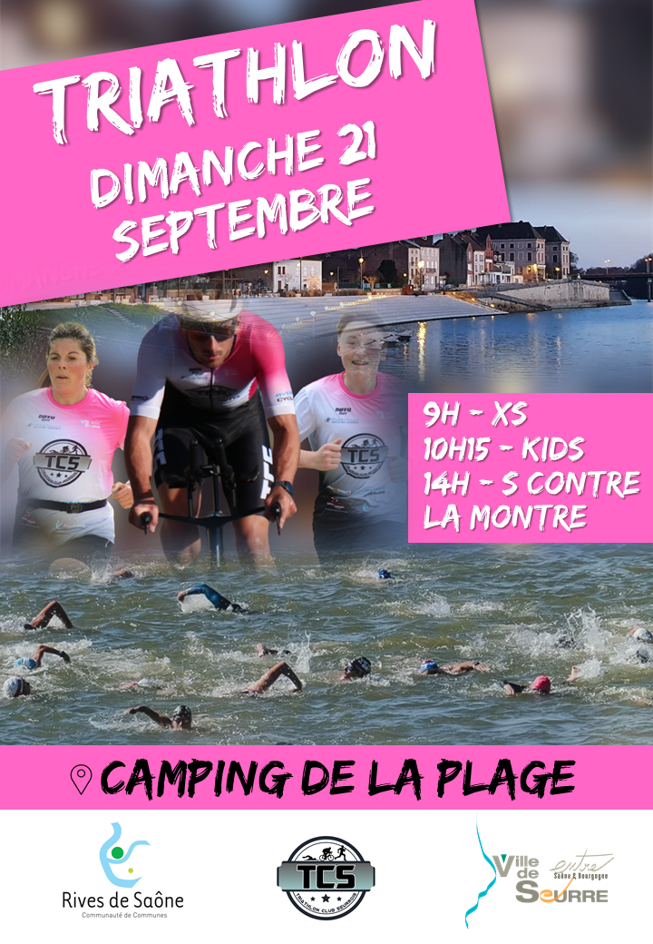 Affiche du triathlon de Seurre 2025