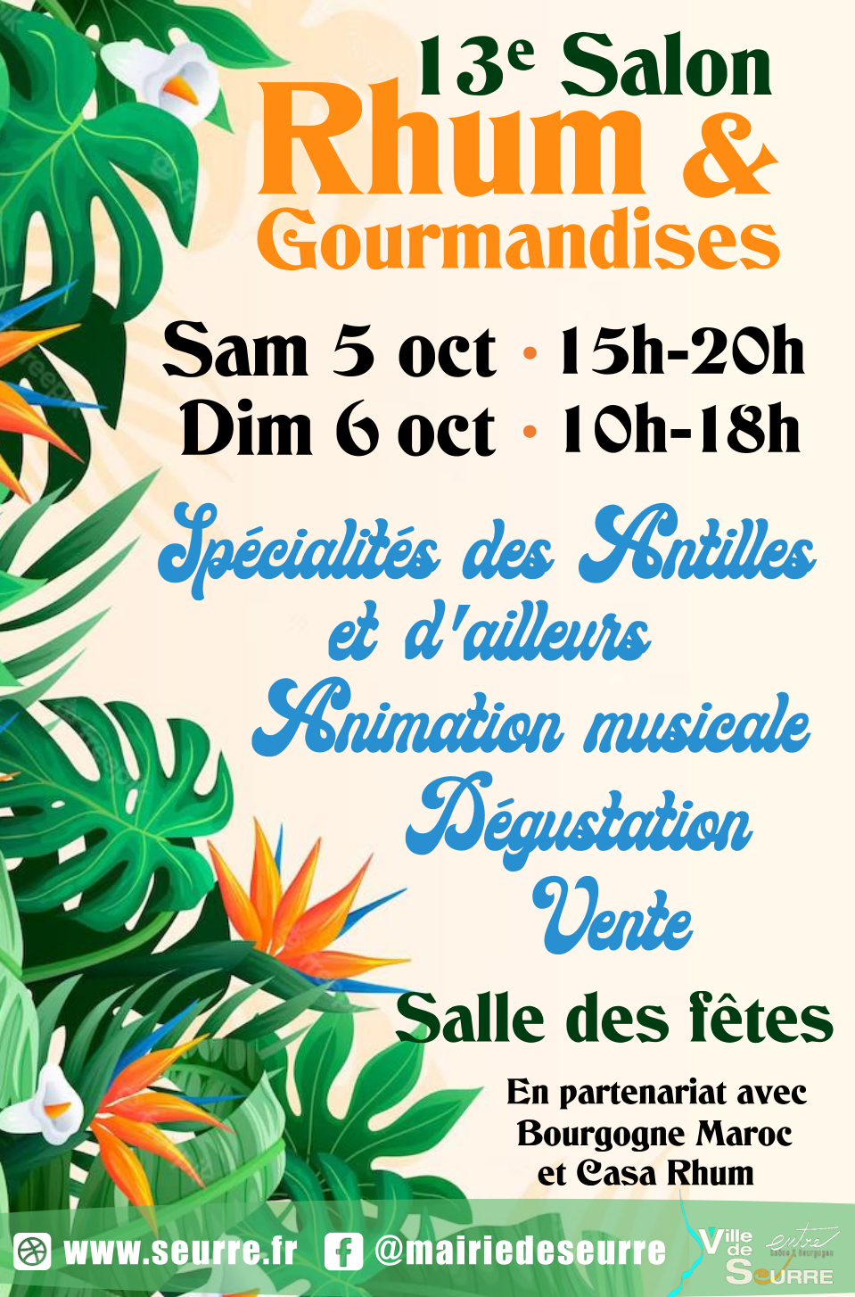 Affiche salon Rhum et gourmandises